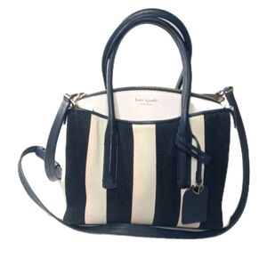 Kate Spade Margaux Handbag Canvas Stripe Satchel Multicolor Retail $298
